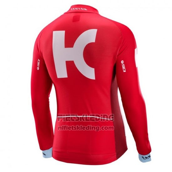 2016 Fietskleding Katusha Alpecin Wit en Rood Lange Mouwen en Koersbroek